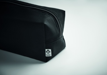 Logo trade promotional merchandise image of: Canvas cosmetic bag 220 gr/m²